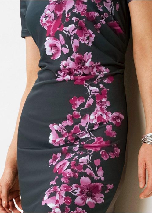 B.P.C szara sukienka w kwiaty 36/38.