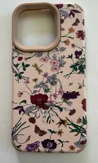 Etui case iPhone 15 pro w kwiaty