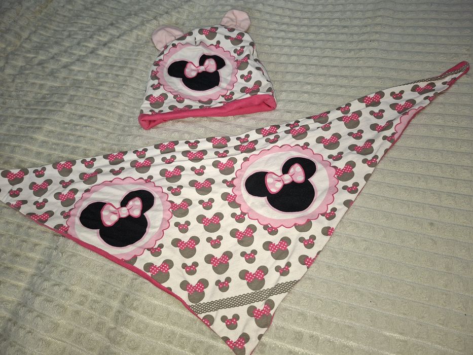 Zestaw jesienny dla dziewczynki czapka I chusta