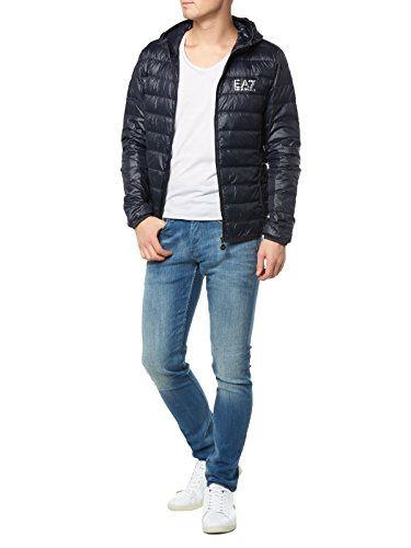 EMPORIO ARMANI EA7 włoska kurtka puchowa BLUE