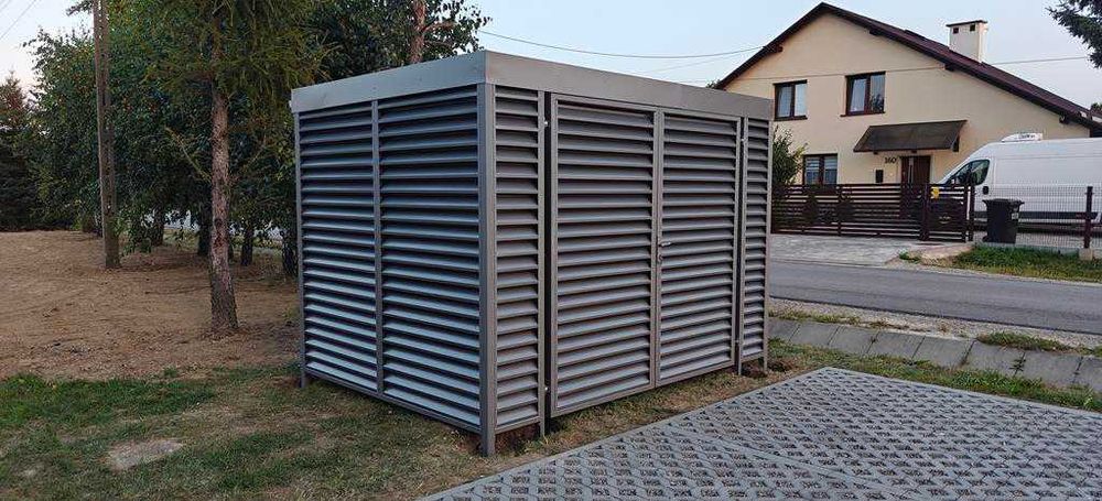 Wiata śmietnikowa zadaszenia magazyny wiaty użytkowe malowanie ocynk