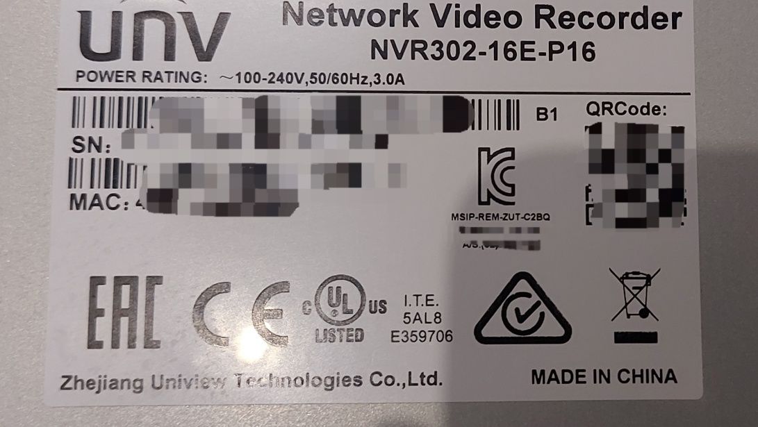 IP-відеореєстратор Uniview NVR302-16E-P16-B
IP-відеореєстратор Uniview