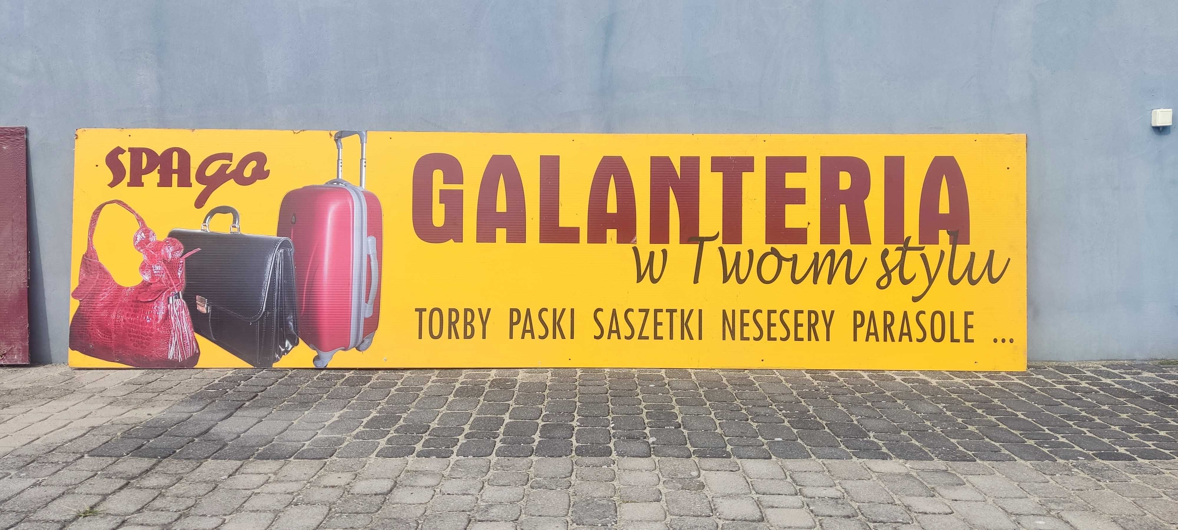 Duże szyldy reklamowe na plastiku komorowym dwie sztuki