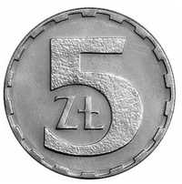 5 złotych 1989 fi20mm  stan menniczy