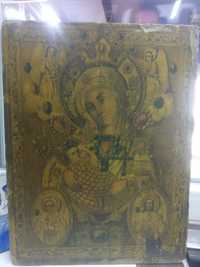 Ікона Божої Матері "Годувальниця" на дереві, антикваріат 23X30 см