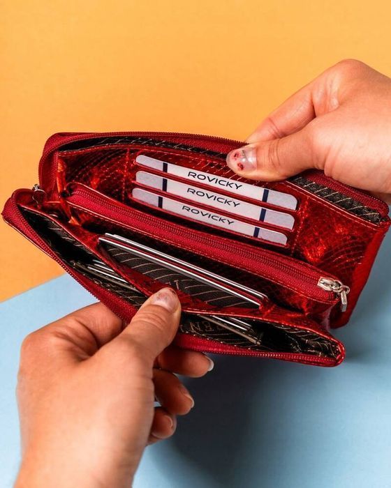 duży portfel damski na zamek wykonany ze skóry naturalnej - lorenti