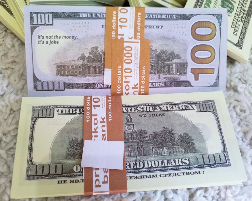 Доллары 100$ сувенирные деньги Евро и Гривны Сувенірні гроші
