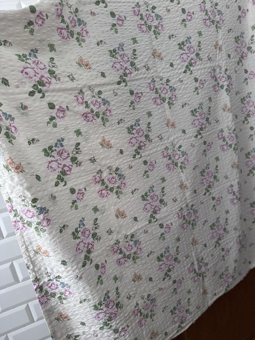 Pościel poszewka na kołdrę bawelna kora kwiaty kwiatki boho ecru róż