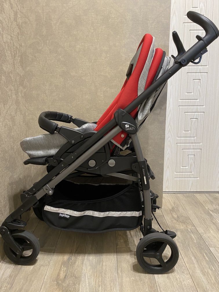 Коляска Peg-Perego Si Switch Completo F53-DX79 Червона з сірим