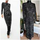 Asos luxe cekinowa sukienka maxi gorsetowa zdobiona m 38 L 40