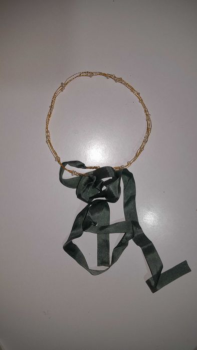 Naszyjnik, choker K-pop, z naturalnymi perłami 3 mm