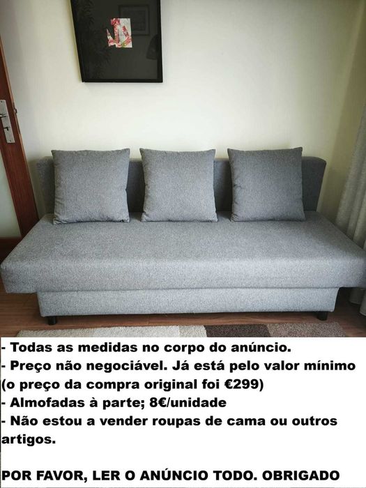 Sofá cama IKEA (com ou sem almofadas)
