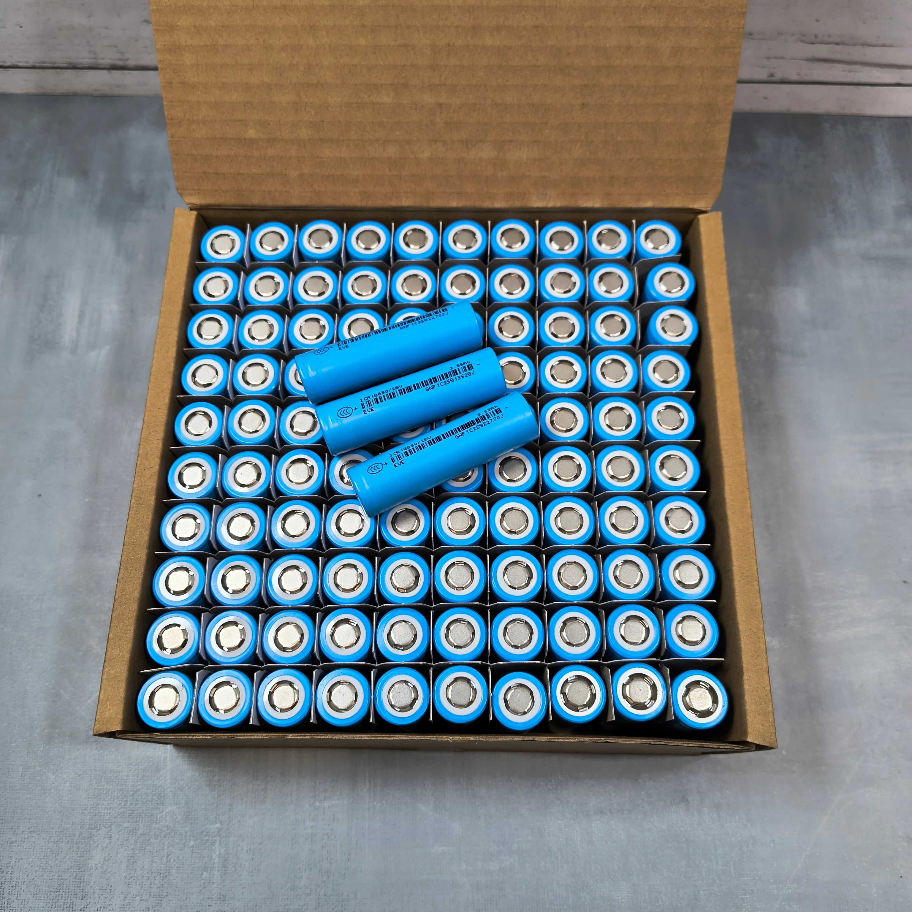 Новий Акумулятор 18650 EVE ICR18650 26V 2600 mAh 3.7В, 7.65А, Li-Ion