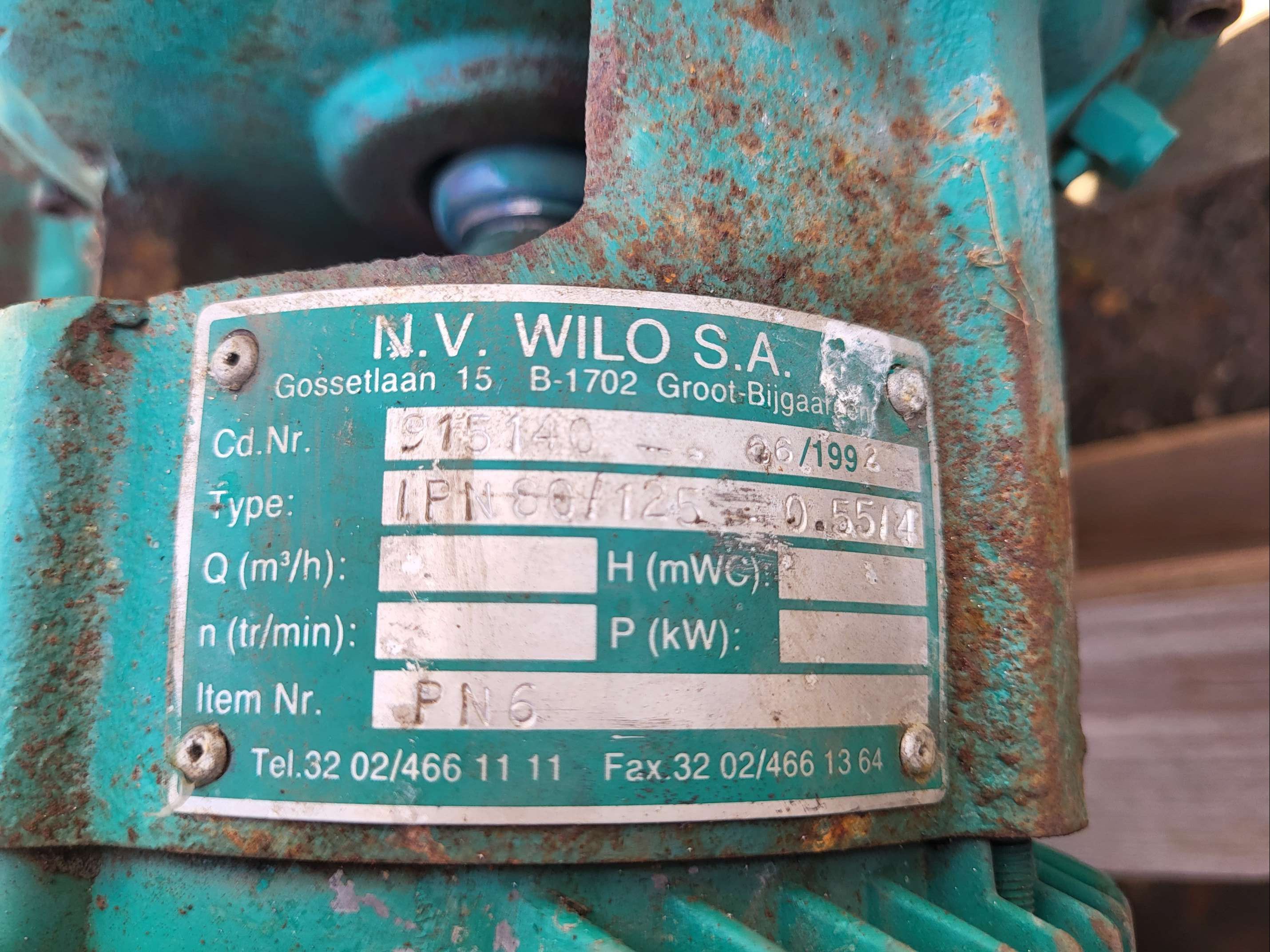 Pompa Obiegowa Wilo IPN 80/125 0.55