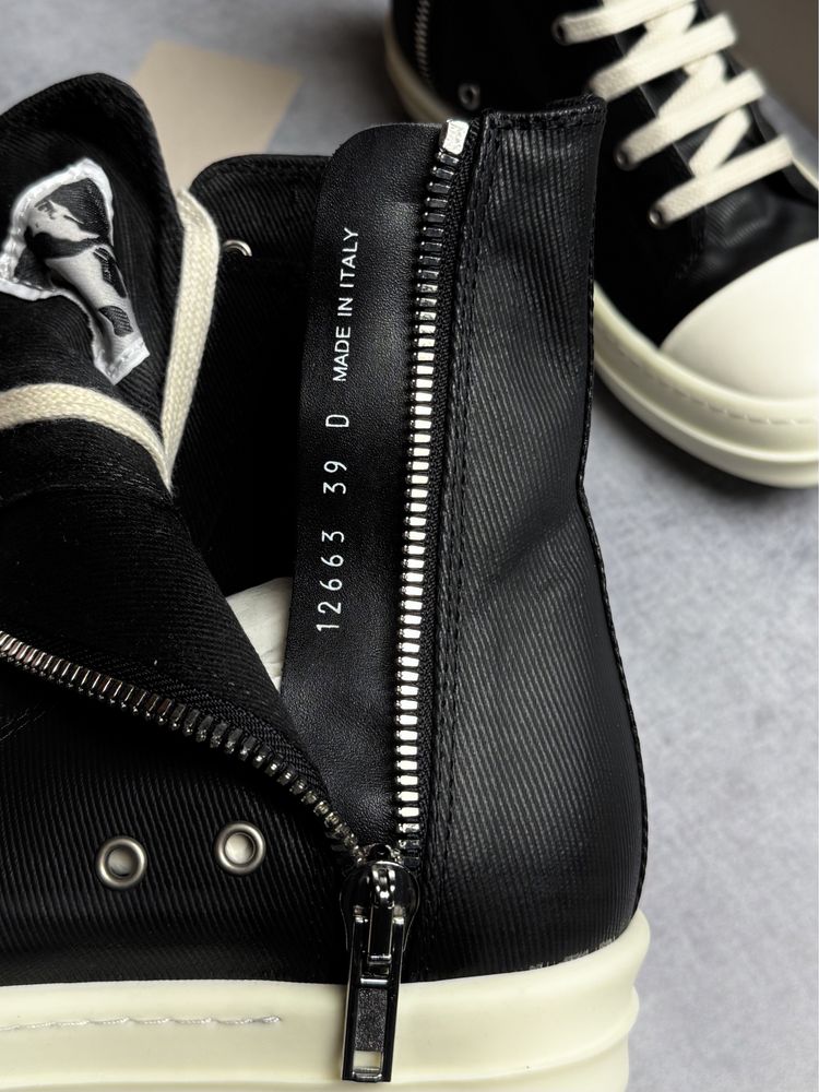 ( 37-46 ) Кеди високі Rick Owens DRKSHDW High Top Black/Milk