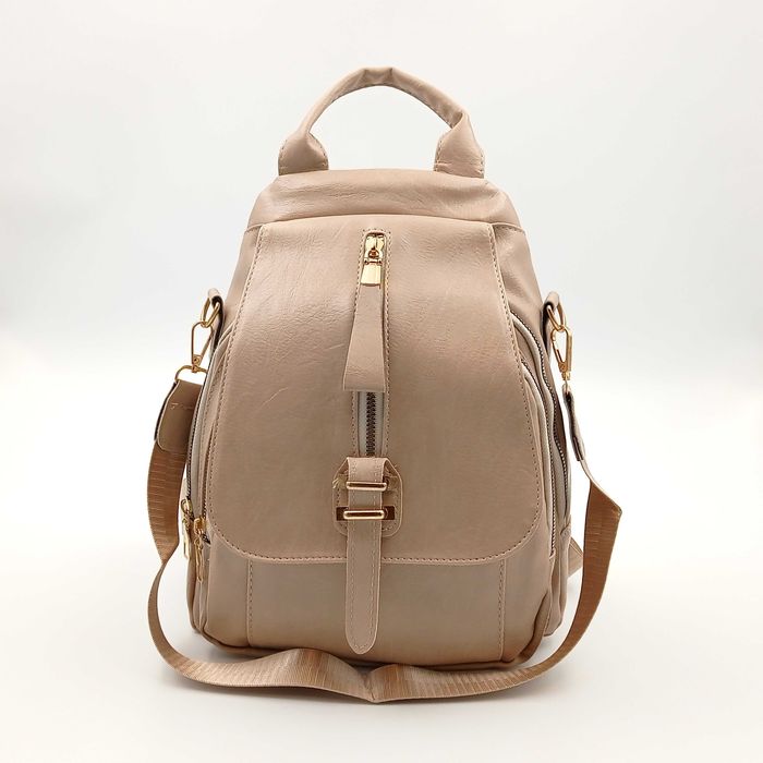 Plecak damski skórzany z klapą Mochila Bolsos biały