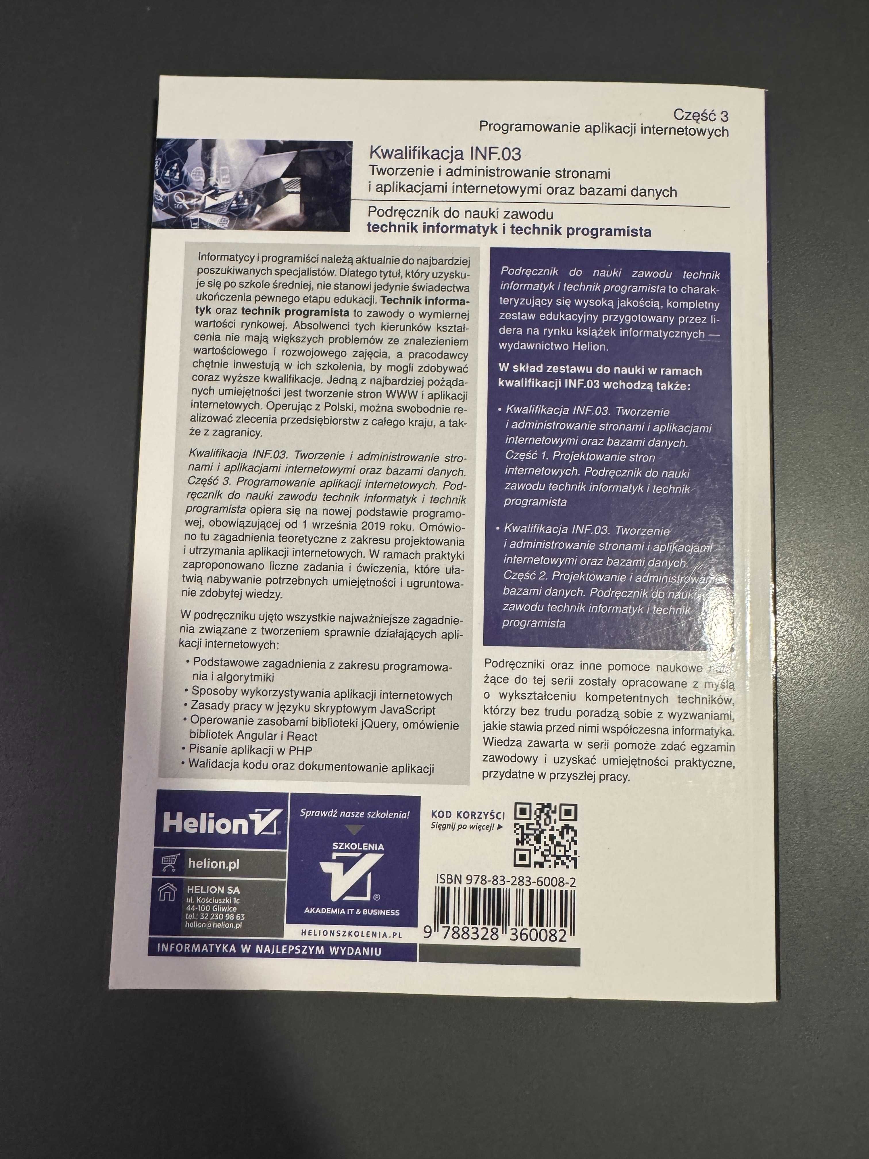INF.03. Część 3. Tworzenie i administrowanie stronami i aplikacjami