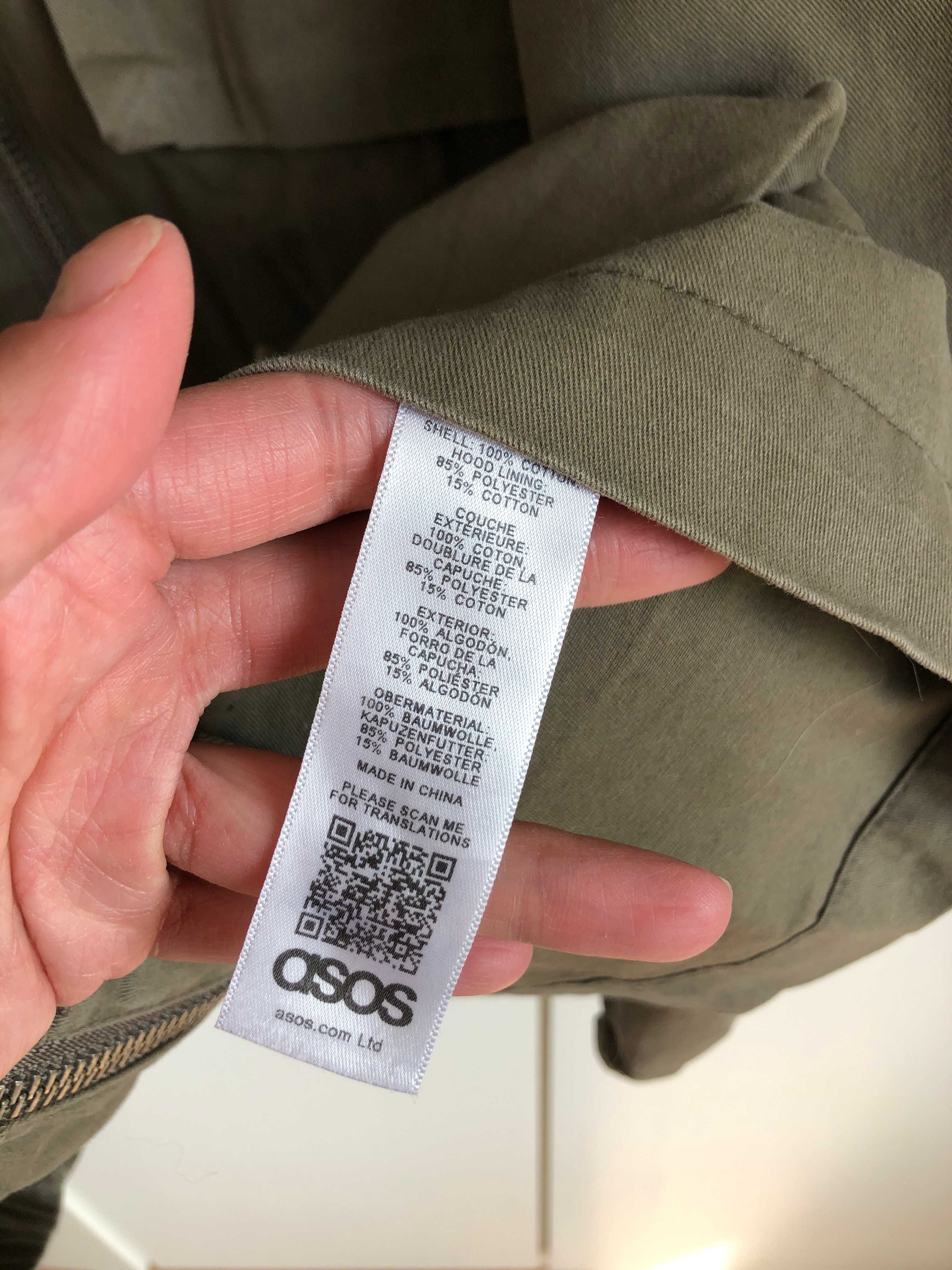 Kurtka Asos utility z kieszeniami khaki wiosenna letnia lekka katana