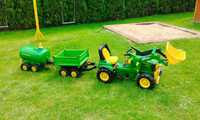 Ogromny Zestaw Rolly Toys Traktor John Deere Przyczepa Beczkowóz Tur