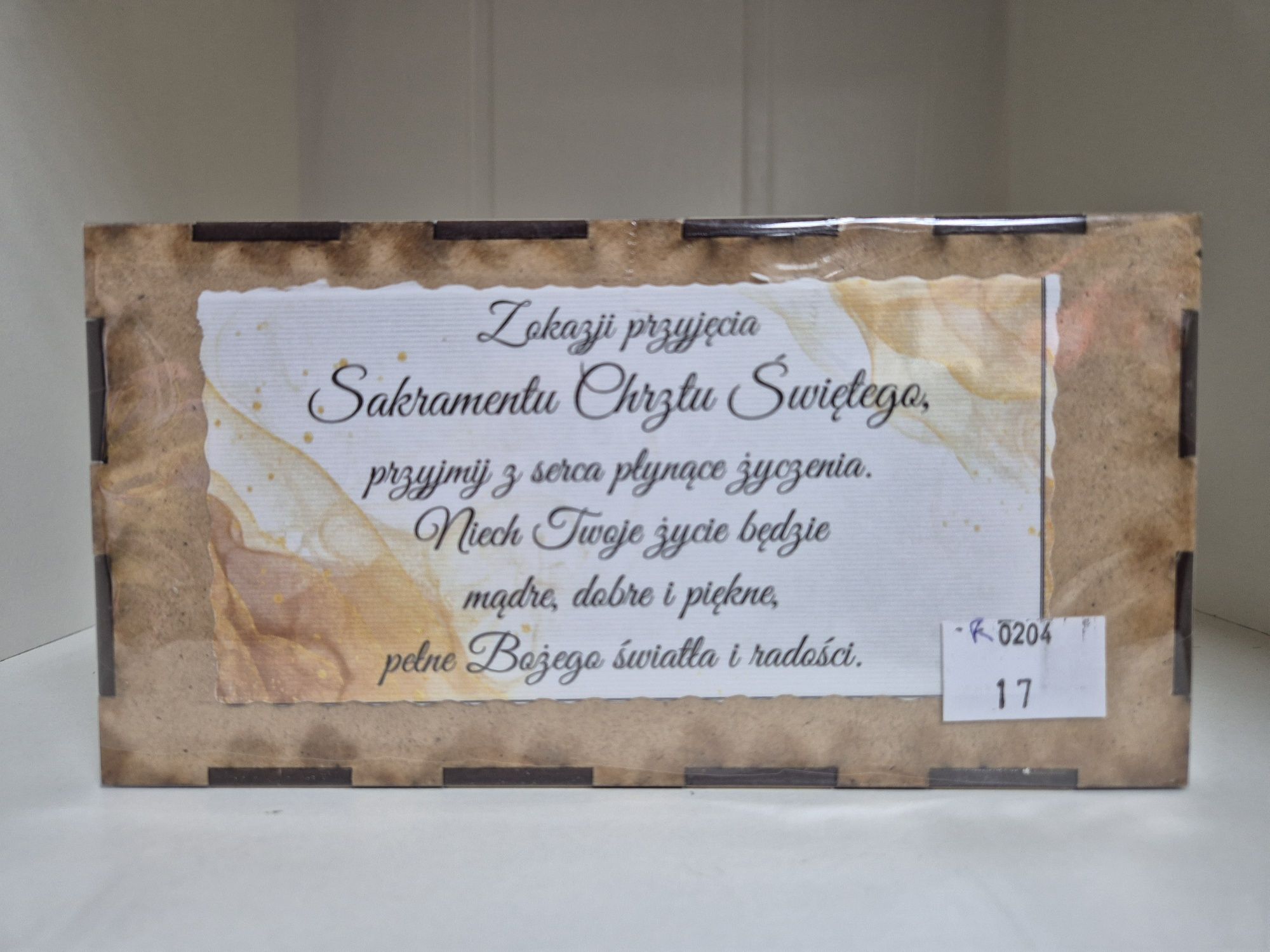 Pudełko na pieniądze prezent na chrzest pudełko mdf