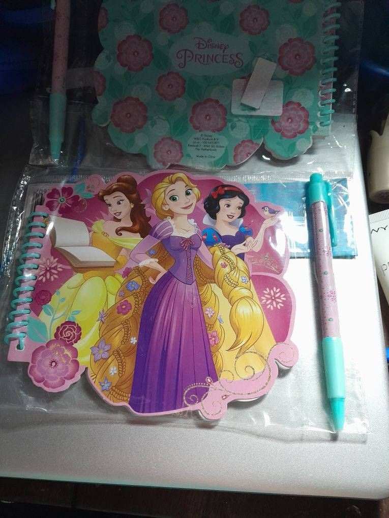 Bloco princesas e caneta