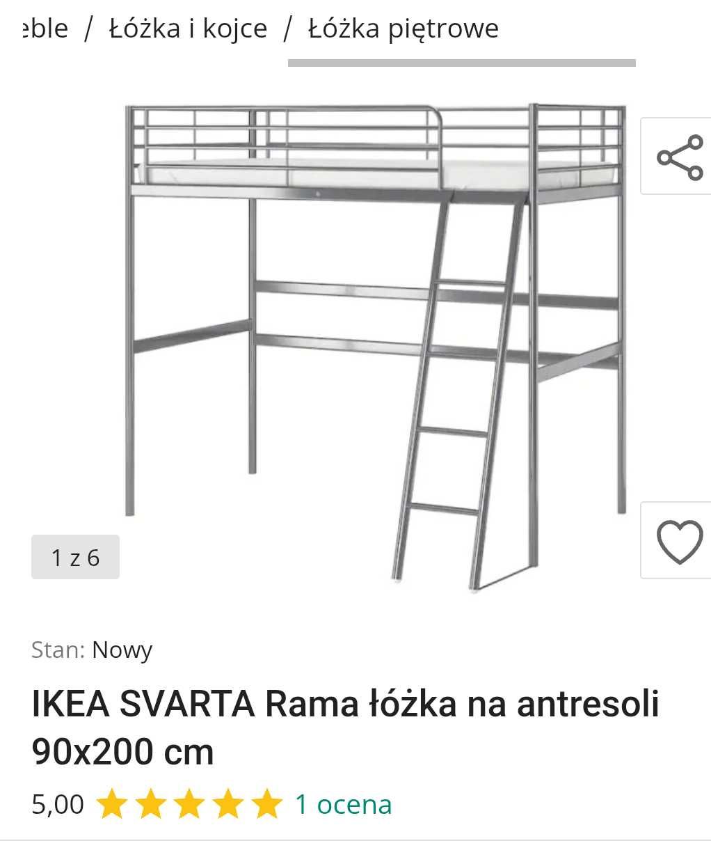 Łóżko piętrowe metalowe