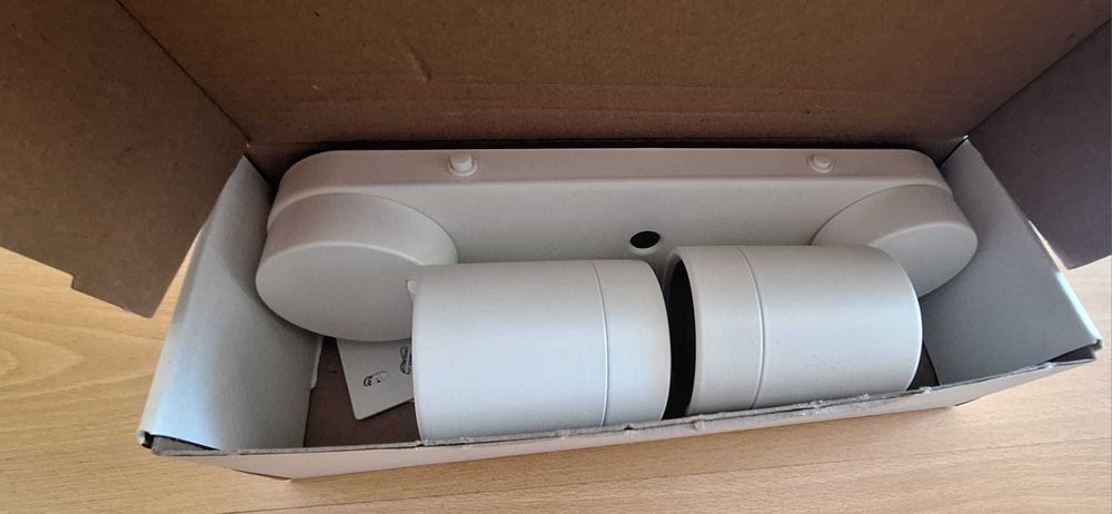 Candeeiro parede duplo, c/fios, branco NYMÅNE Ikea