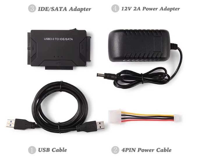 Переходник/адаптер для HDD 2.5/3.5 SATA/IDE на USB 3.0