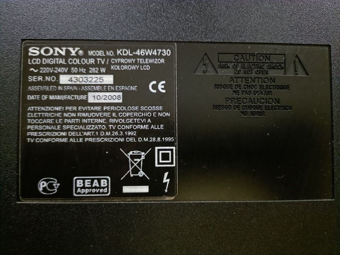 Telewizor SONY BRAViA LCD  kdl -46w4730