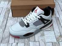 Nowe męskie Jordan 4 całe białe oryginalne buty sneakersy lifestyle 41