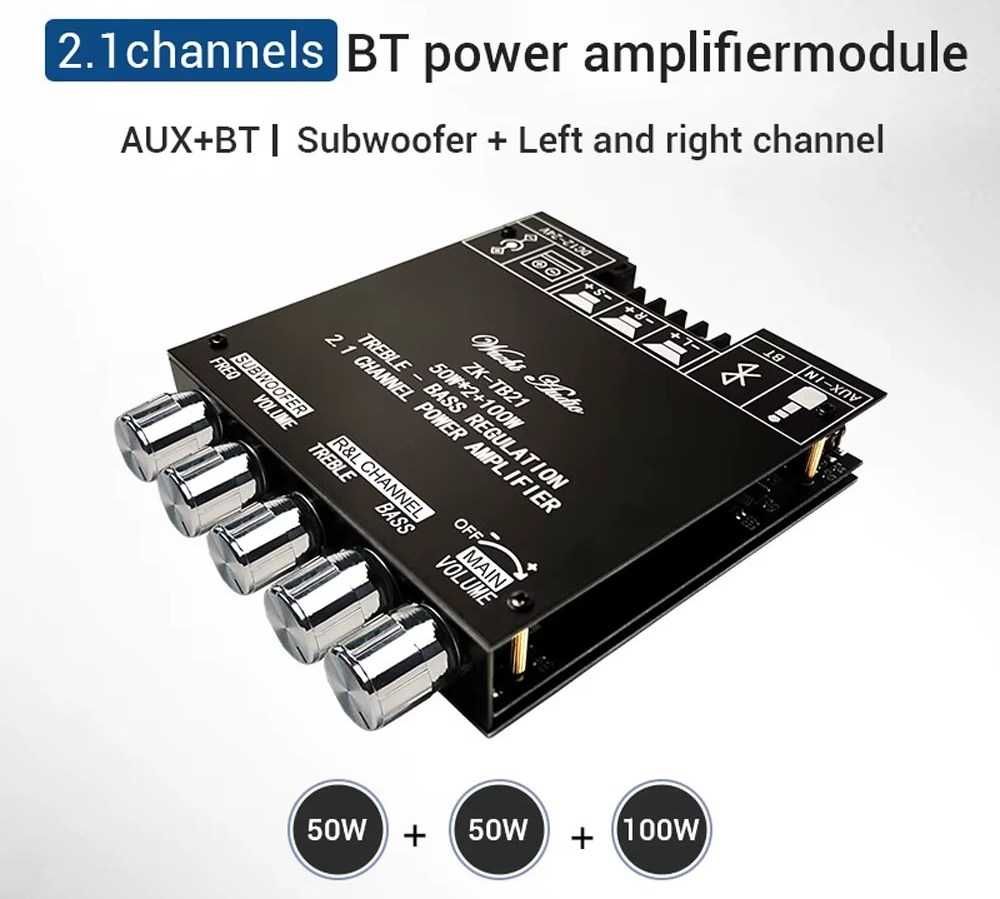 Усилитель Підсилювач 2.0 2.1 ZK MT21 TB21 XH на TPA3110 TPA3116 CS8673