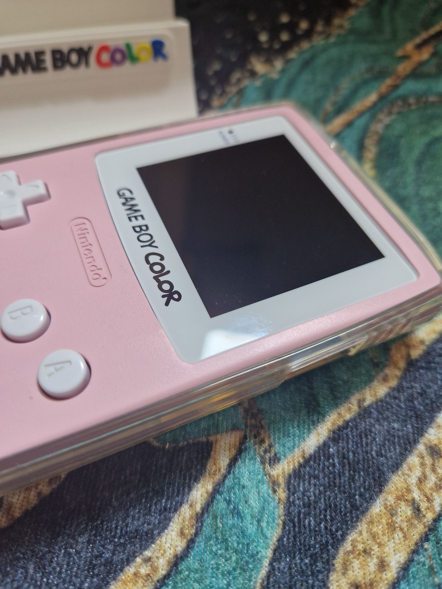 GameBoy Color IPS + podstawka +EZ Flash Junior