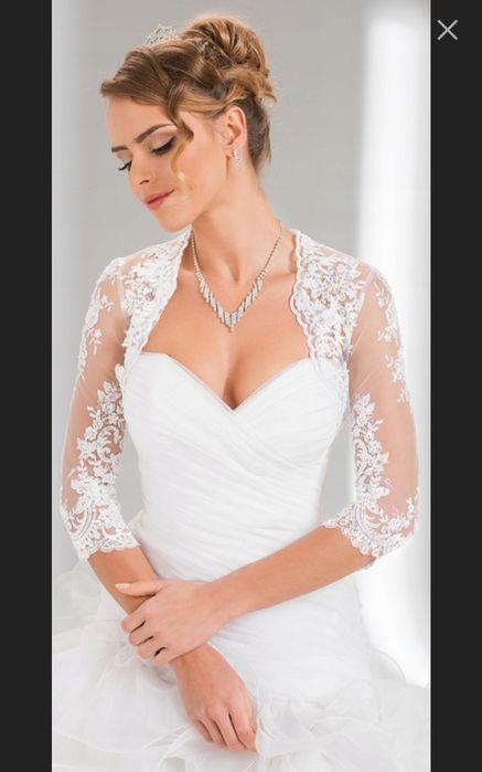 XS bolerko koronkowe ślubne