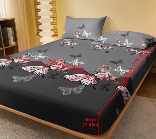 Простирадло з принтом 198 см на 203 см