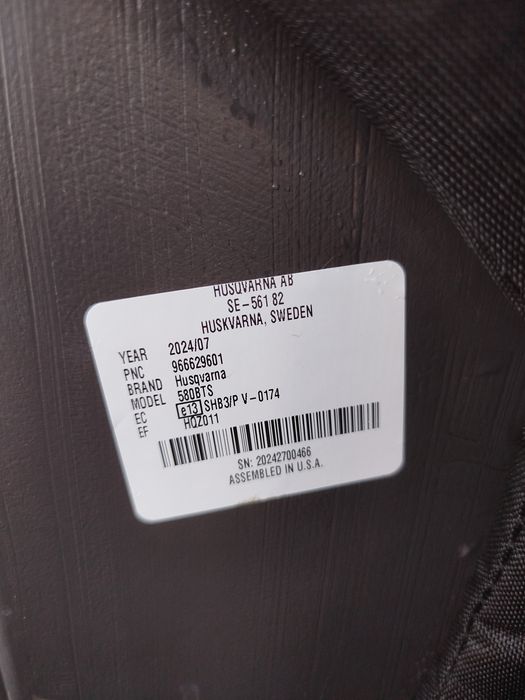 Husqvarna 553rs e Husqvarna 580bts