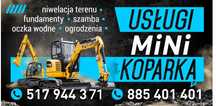 Usługi mini koparką,roboty ziemne ,ogrodzenia