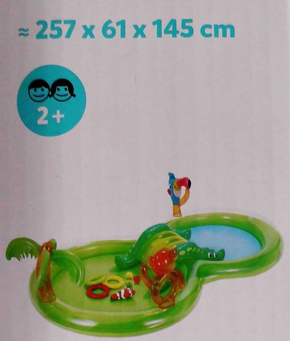 Plac Zabaw wodny dmuchany 257x61x145cm zjeżdżalnia dla dzieci