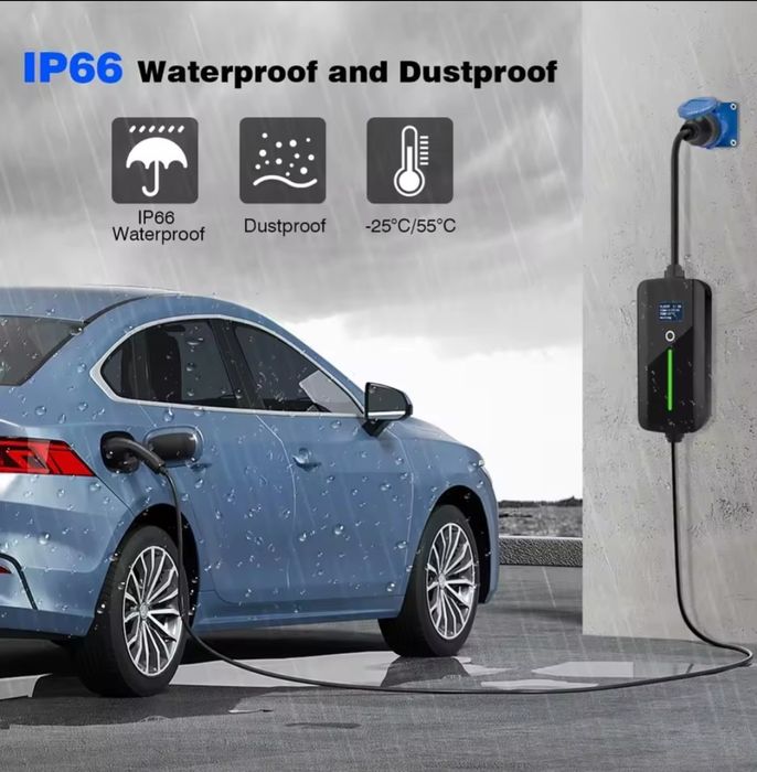 Carregador Portátil Eletricos 7 kw - 32A - c/ Bolsa e 5 METROS CABO