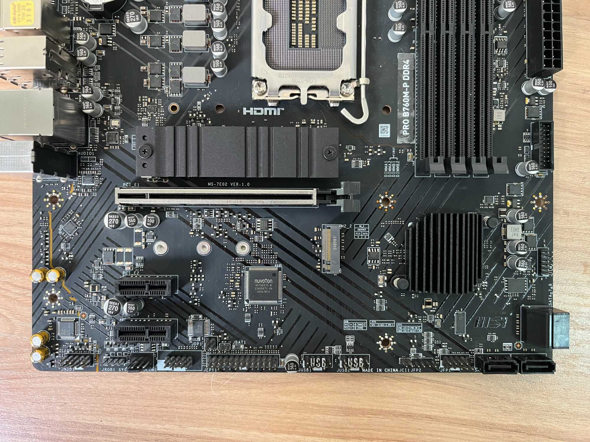 Материнская плата MSI PRO B760M-P DDR4 s1700 Core i7 i9 Support