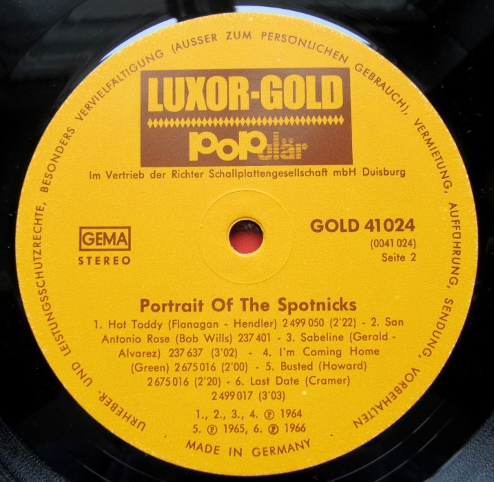 The Spotnicks – Portrait Of The Spotnicks, winyl 12'', 33 rpm, EX