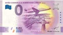 Nota 0€ AVIÃO CARAVELA A SOBREVOAR LISBOA Licenciado pela Tap 4€