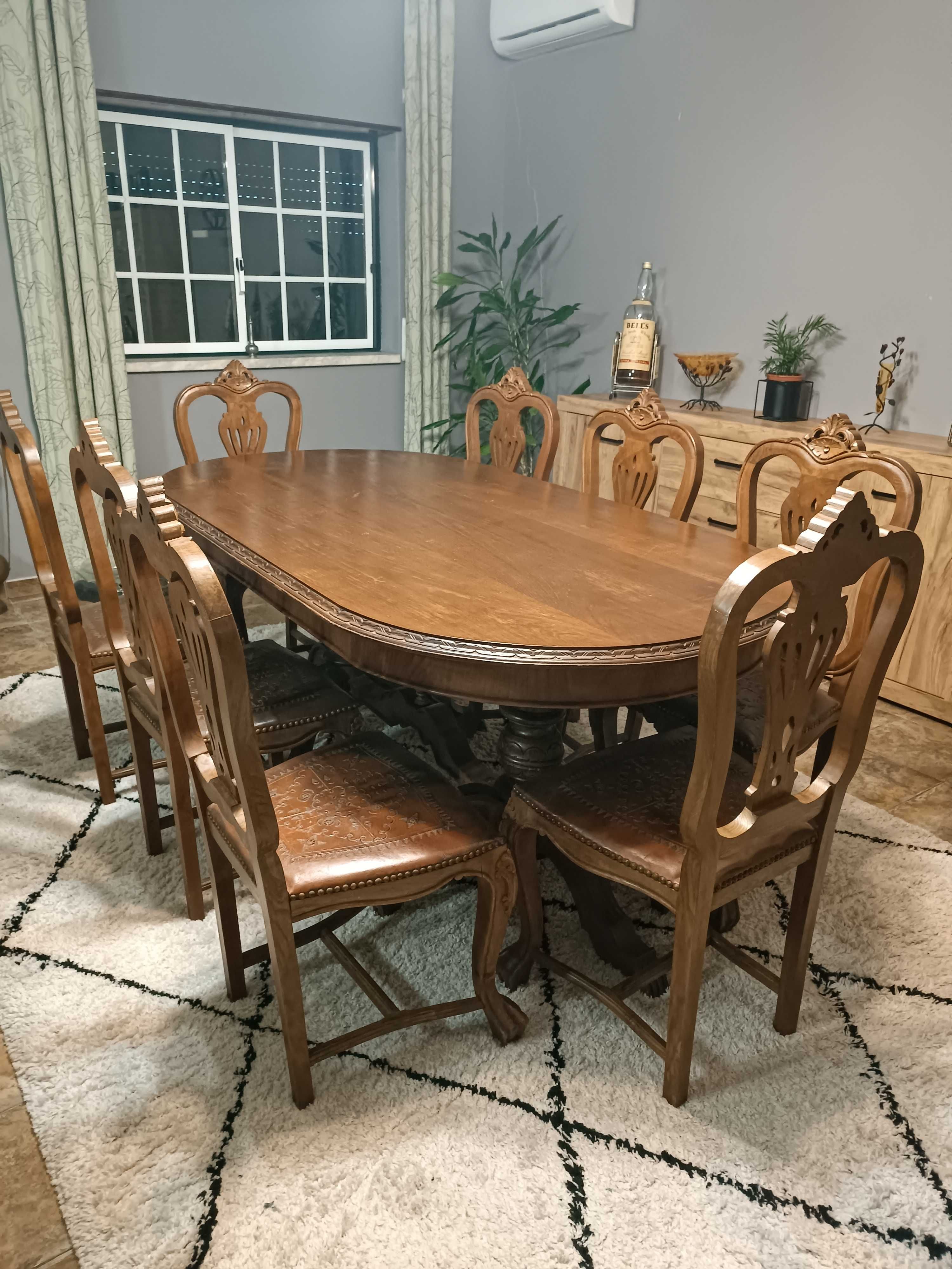 Conjunto mesa estilo Inglês