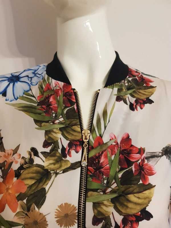 Kurtka bluza bomberka floral kwiaty moda włoska