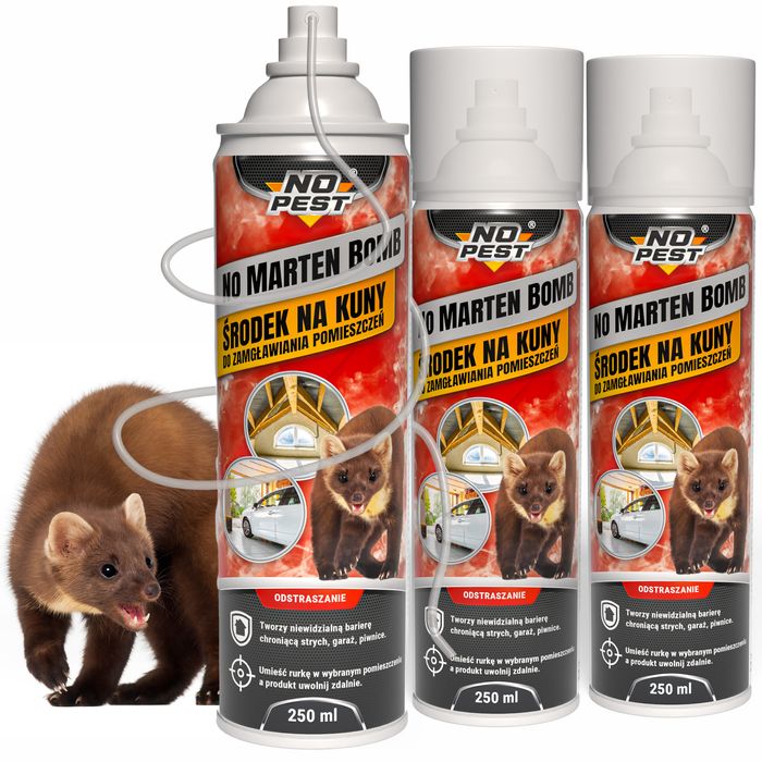 Bomba, preparat na kuny. Odstraszacz kun, łasic No Pest® 250ml (3 szt)