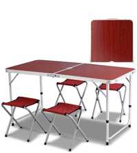 Раскладной стол для пикника в чемодане Folding Table + 4 стула