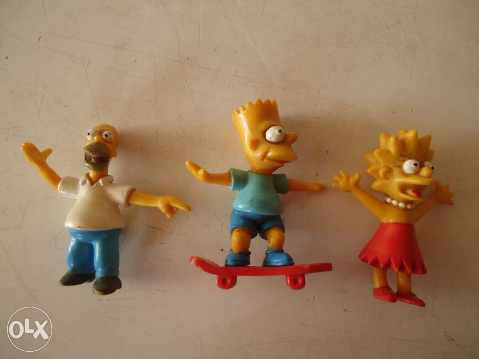 3 bonecos dos Simpson - Action Man - Selva Sobre Rodas