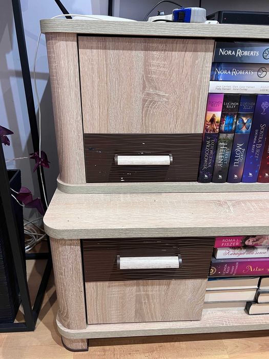 Duży zestaw mebli do salonu Dąb Sonoma