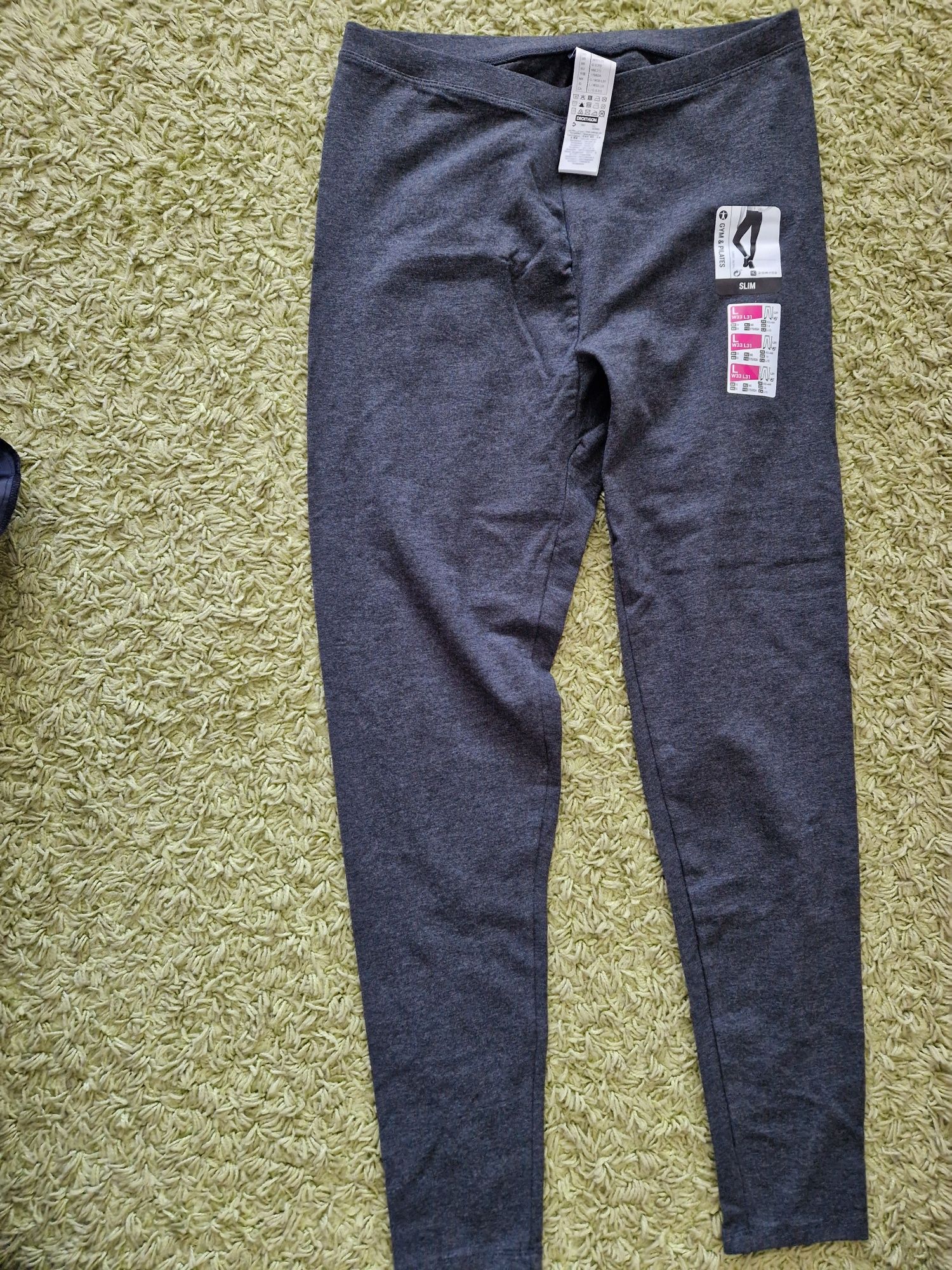 Szare legginsy getry Decathlon r.L