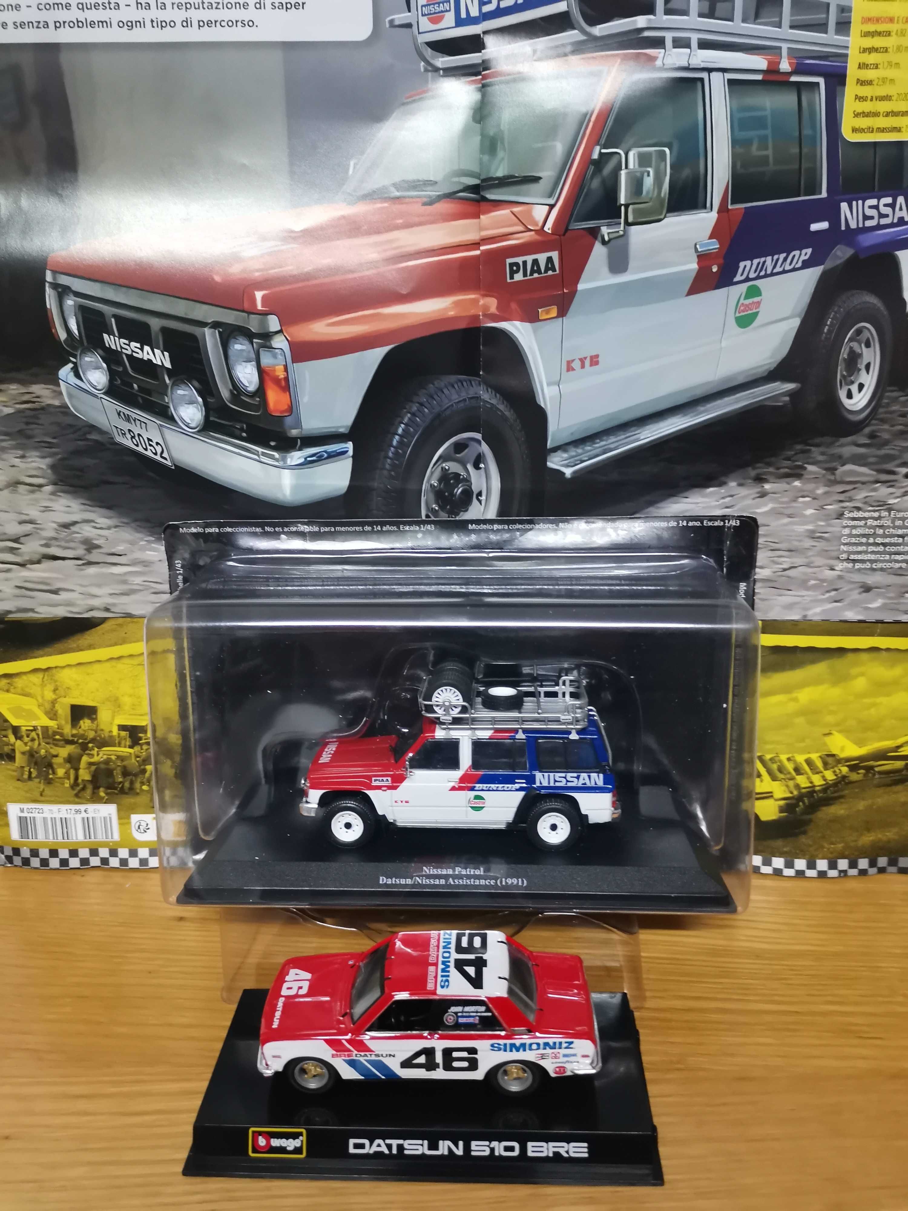 Nissan Patrol + Datsun 510 Bre Rally escala 1:43 Team Datsun /Nissan