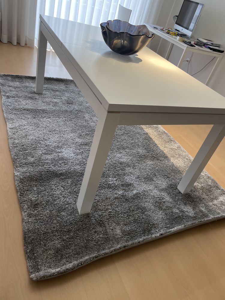 Carpete cinza mesclado c/ 2,30m x 1,60m